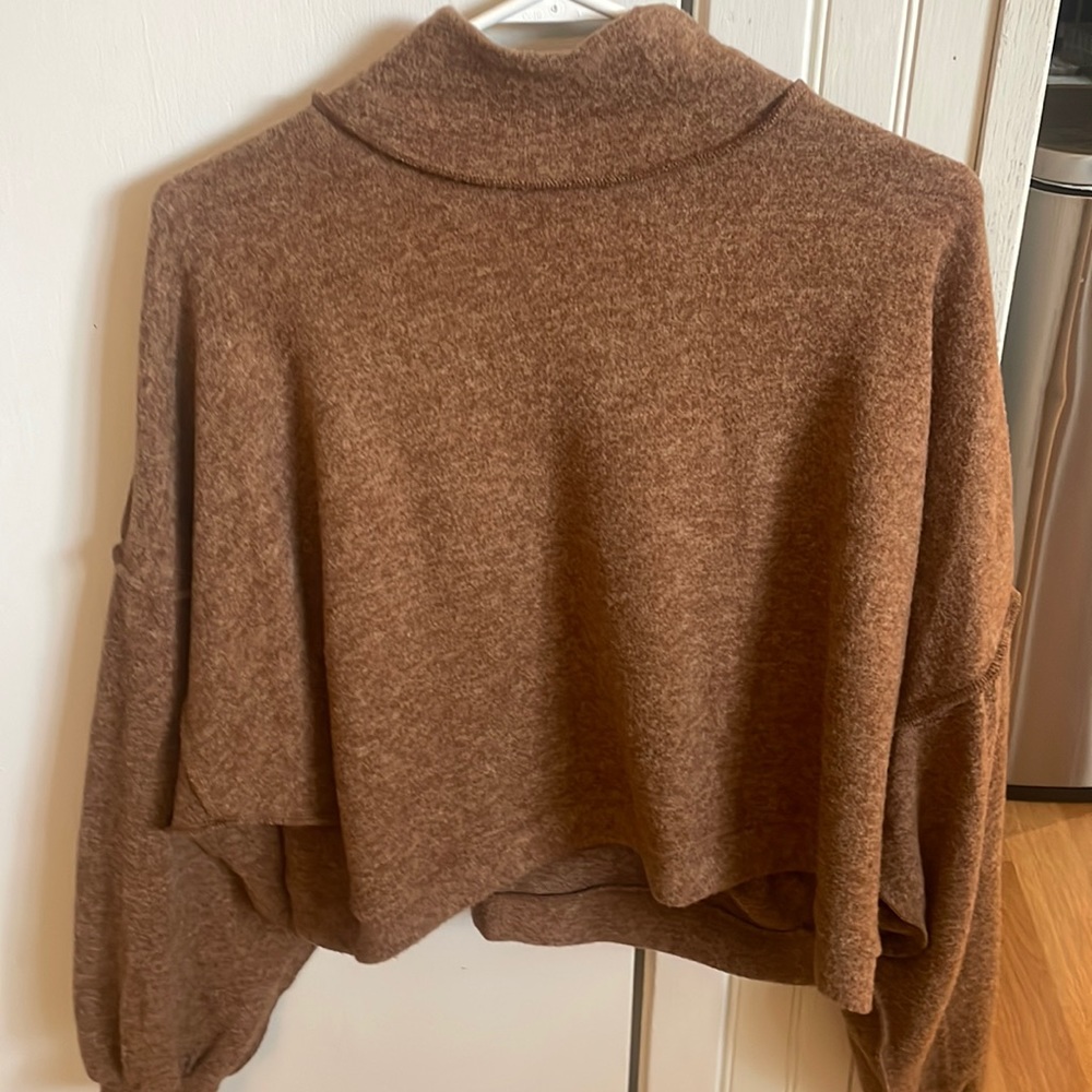 Crop cowl sweater